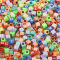 Wholesale Mixed Color 6mm Square Cube Alphabet Letter Beads Acrylic Plastic Lucite for DIY Jewelry Making Bracelet Charm