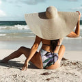 New Summer Oversize Beach Hats for Women 25CM Brim Large Straw Hat Fashion Party Sun-protectionTravel Hat