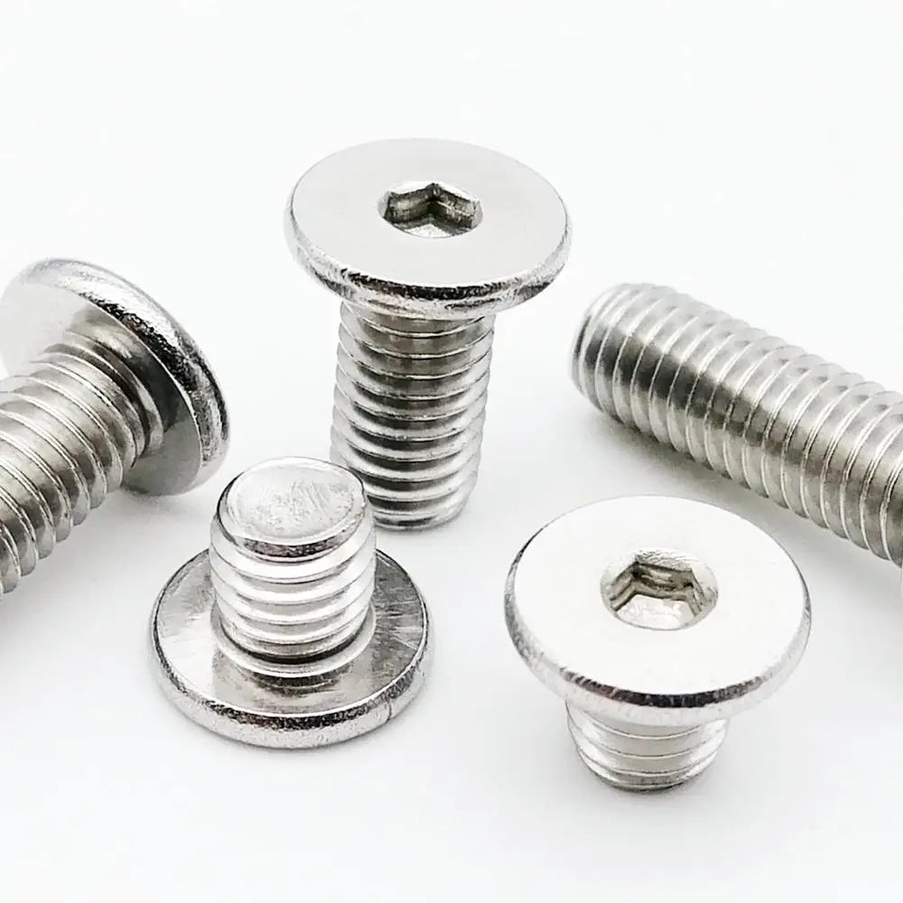 Ultra-Thin Super Flat 304 Stainless Steel Hexagon Socket Bolts M1.6 M2 M2.5 M3 M4 M5 M6 M8 A2 304 Metric System ISO Standard