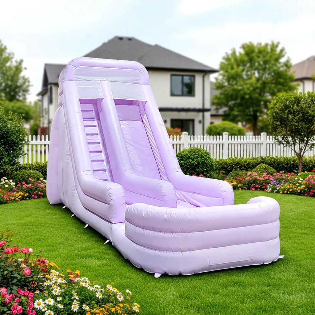 GZAIRFUN Custom White PVC Inflatable Water Slide for Home & Backyard Commercial Outdoor Kids Pool with 100-500KG Capacity