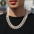 Big Size Hip Hop Chain Iced Out Brass 20MM 4rows AAAAA Zircon Diamond Men Miami Cuban Link Necklace Wholesale Jewelry