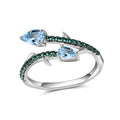 Abiding Shield Long Lasting Plating Tarnish Free Gemstone Natural Stone Custom Adjustable Rings Jewelry Women