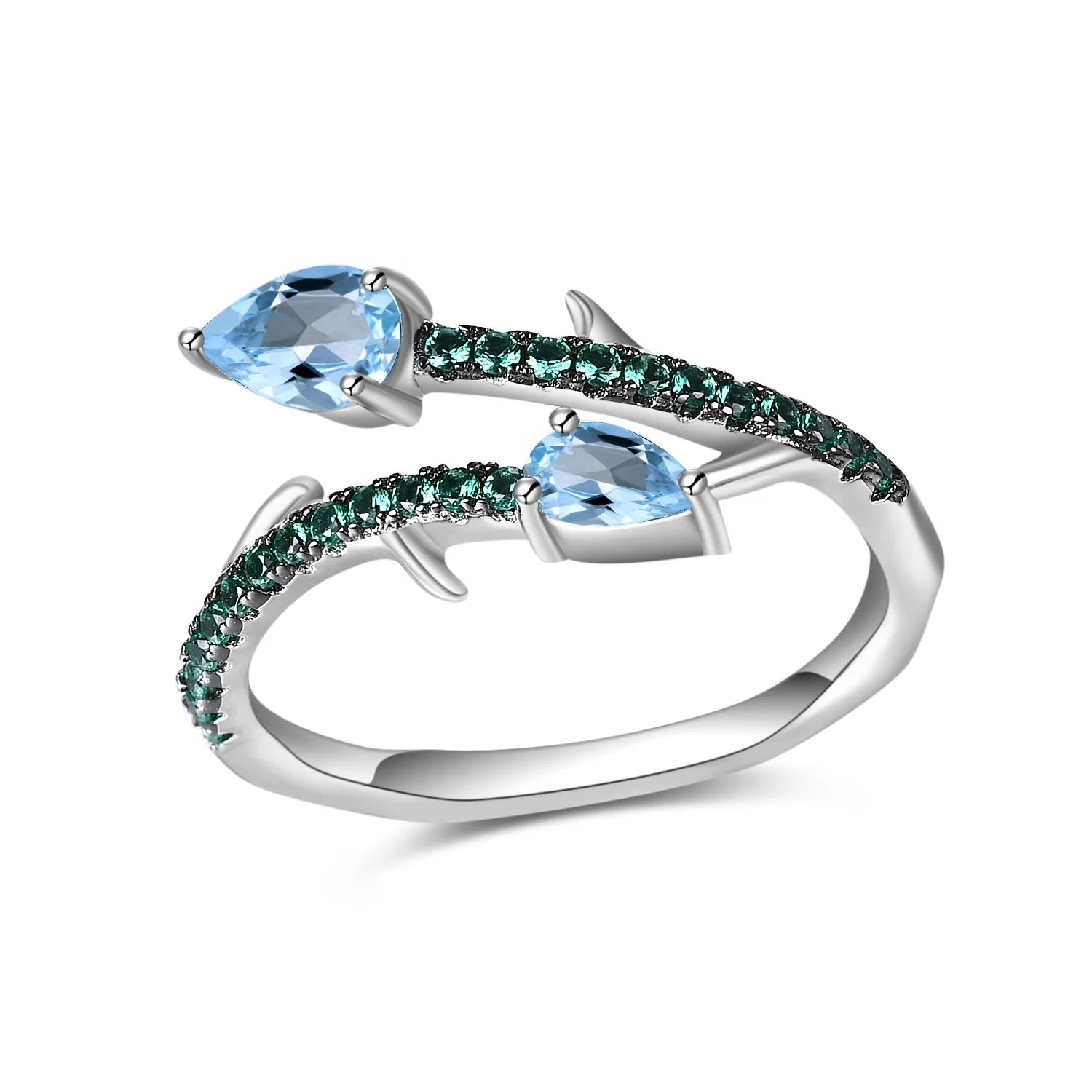 Abiding Shield Long Lasting Plating Tarnish Free Gemstone Natural Stone Custom Adjustable Rings Jewelry Women
