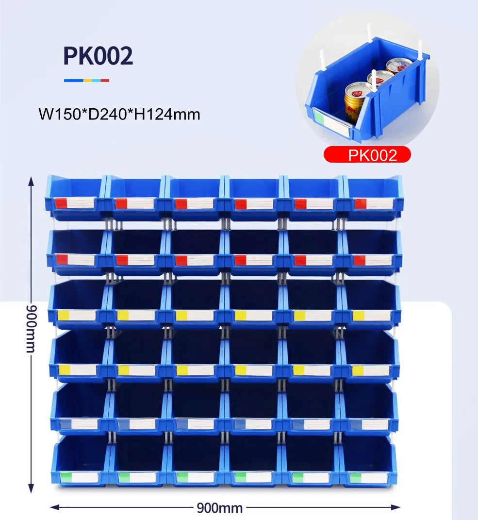Industrial Square Injection-Molded Sustainable PP Material 10-20L Capacity Warehouse Storage Bins-Stackable & Hangable Wholesale