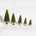 Artificial Plastic Miniature Architectural 1:85 Ho Scale Model Train Tree  Landscape Tree Wire Christmas Tree Tower Pine