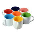 Zeamor Logo Custom White Blank Ceramic Mug Coffee Cups Red Orange Green Blue Yellow Teal Color Ceramic Cup for Gifts