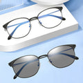New Model Optical Eyeglass Retro Metal Frame Eyeglass Blue Light Blocking Photochromic Anti Blue Light Glasses for Women