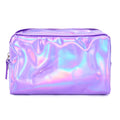 Shiny Holographic PVC Make up Cosmetic Beauty Brushes Bag Customizable Laser Sparkle Promotional Gift Zipper Packaging Pouch