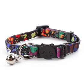 2025 Luxury Customized Pet Supplies Various Designs Polyester Safety Breakaway Cat Collar New Cheap Personalized Nylon Print
