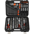 Srunv Plastic Toolbox Storage Case Screwdriver Hardware Tools 126 Pieces Hand Tools Set Car Auto Repair Socket Wrench Set
