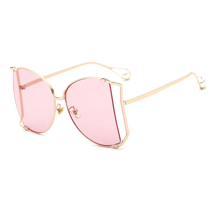 DOISYER 2026 Luxury Designer Gold Frame Sunglasses Trendy Oversized Shades for Women Fashionable Big Frame