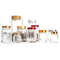 50ml 75ml 100ml 180ml 280ml 360ml 500ml 750ml Clear Hermetic Glass Storage Jar for Jelly Honey With Metal Lid