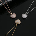 Korean Trendy Heart-Shaped Full Clavicle Necklace Fashion Sweet Girl Three-Dimensional Love Copper Zirconium Necklaces