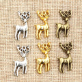 15pcs 27x18mm Christmas Deer Sika Antique Silver Plated Pendants DIYJewelry Making Findings Supplies for Necklace Bracelet