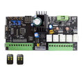 Universal 12V 24V DC Swing Control Board with 2pcs Remote Control for DC Linear Dual Swing Arm Electronic Door Motor