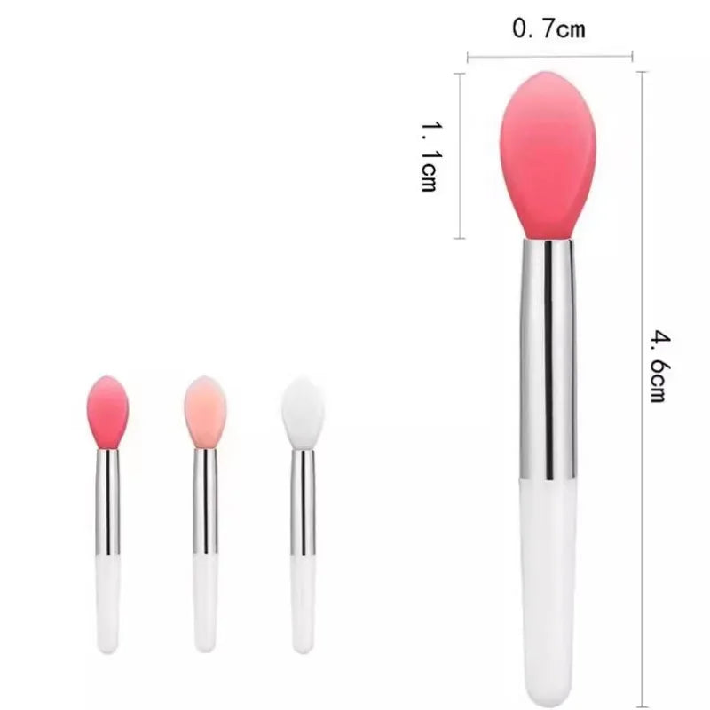 Silicone Lip Brush Mini Portable Lip Mask Brush Lip Balm Lipstick Lipgloss Eyeshadow Cosmetic Smudge Applicator Makeup Tools
