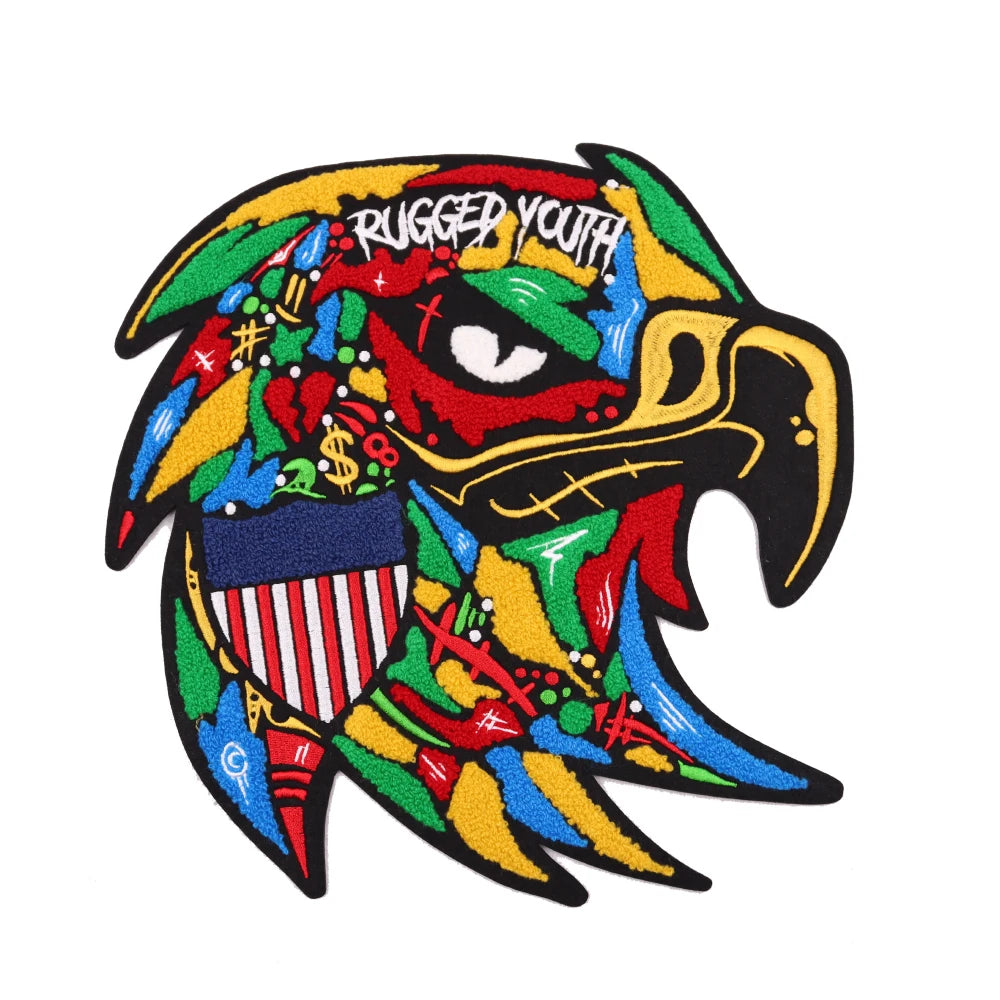 Customized Embroidered Chenille Patch Logo Cartoon Felt Towel Patches for Kids and Babies Parches Para Ropa Chenille Pathces