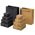 Factory Outlet Kraft Paper Jewelry Box Ring Necklace Box Black Stud Earrings Bracelet Packaging Box Customized