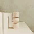 Hot Sale Candle Stick Holders True Natural Modern Travertine Stone 0.4 Candle Holder