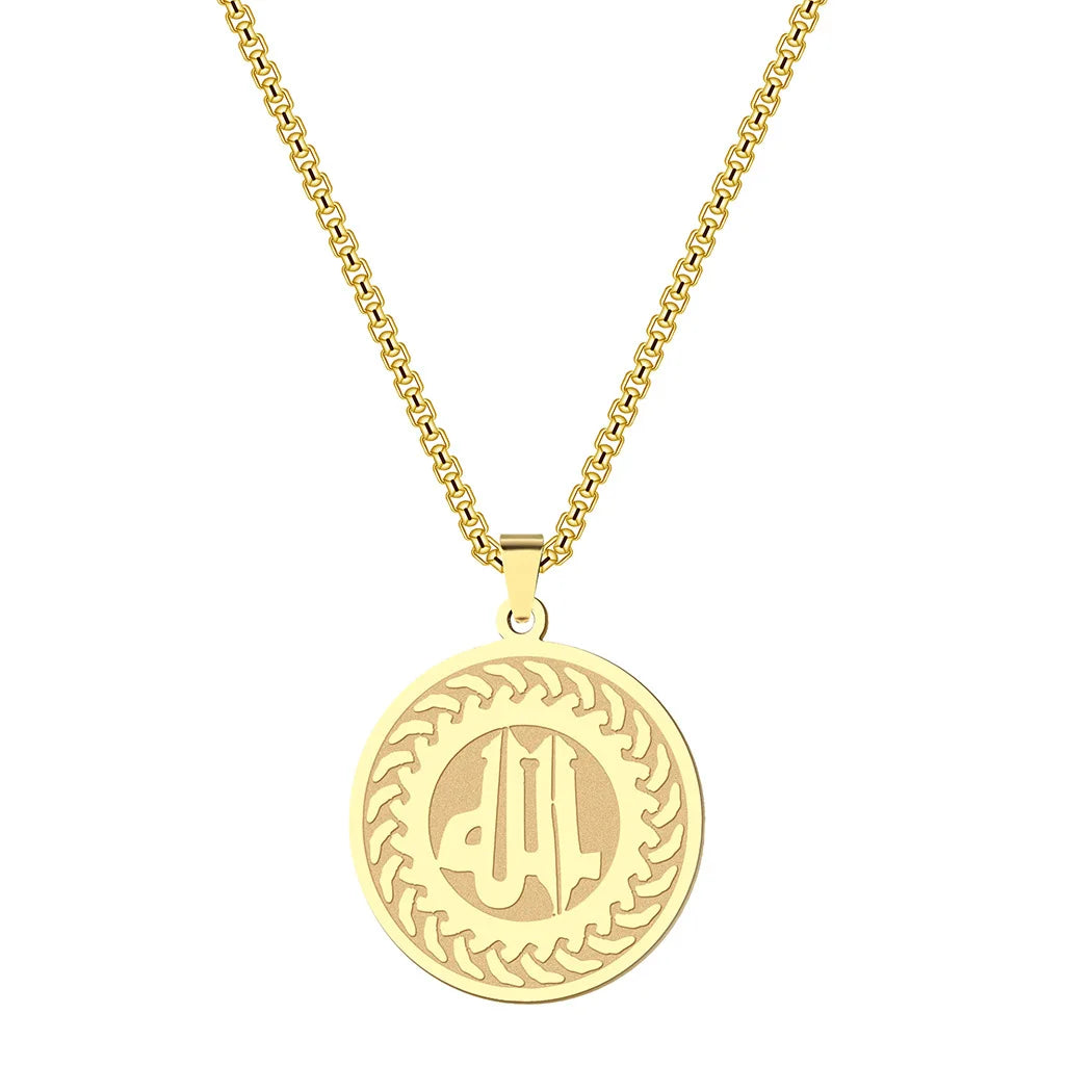 Hot Sale Stainless Steel Islamic Religious Necklace Gold Pendant for Anniversaries Inspired Dubai's Muslim Culture Jewellery