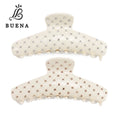 Nude Color Plain Hair Clip Claw with Premium Rhinestones Acetate Hair Clamp for Women Hair Accessories Custom