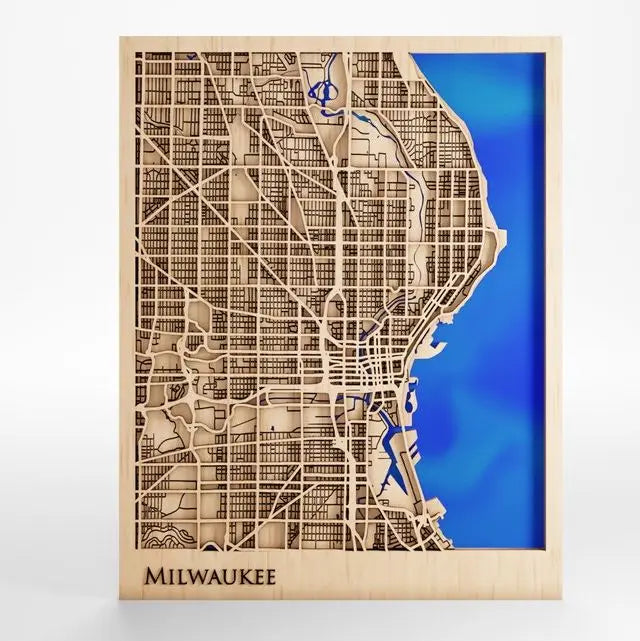 Made in China Newest Laser Cut 3D Wood City Maps for Home Wall Decoration