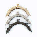 Meetee BS164 13cm DIY Bags Handle Sewing Brackets Handbag Accessories Kiss Clasp Purse Frame Alloy Flower Bag Handles