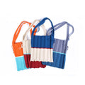 2023 New Crochet Shoulder Bag Large Capacity Handbag Fold Design Bag Mix Color Knit Handbag Tote Bag