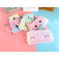 Student Stationery Plush Bag Storage Bag Cute Laser Case Rainbow Unicorn Pencil Bag for Girl