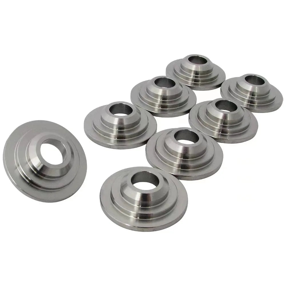 BSTTI Hex Design Valve Spring Retainers User-Finish Titanium Nuts with Ovate Wire Retainers Non-Metallic Insert