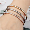 Trend Fashion Ladies Stainless Steel Bracelet Inlaid Diamond & Gold Plated Wedding Party Gift Accessory for Women Wholesale
