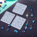 Resin diy Dripping glue Earring Pendant Eardrop Mold Leaf Pendant Food grade silicone mold leaf Love cross