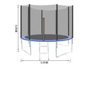 Indoor Fitness Round Trampoline with Galvanized Steel Frame String Sizes 8ft 10ft 12ft 14ft 15ft Without Protective Net