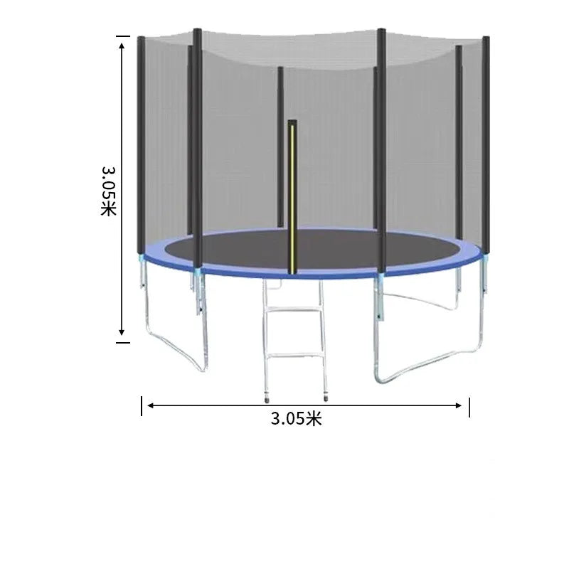 Indoor Fitness Round Trampoline with Galvanized Steel Frame String Sizes 8ft 10ft 12ft 14ft 15ft Without Protective Net