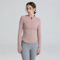 Women Horse Riding Base Layer Zipper Long Sleeve Breathable Tops Equestrian Shirt Sports Tops for Ladies