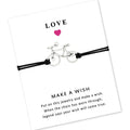 Lovers Gift Heart Bicycle Pendant Colorful Wax Rope Wish Bracelet Card Bracelet Set Gifts for Women