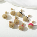 2023 Wholesale Fashion Jewelry New Women's Retro Heavy Industry Earrings Fashion Small Design Round Balls Dangle Earrings Women