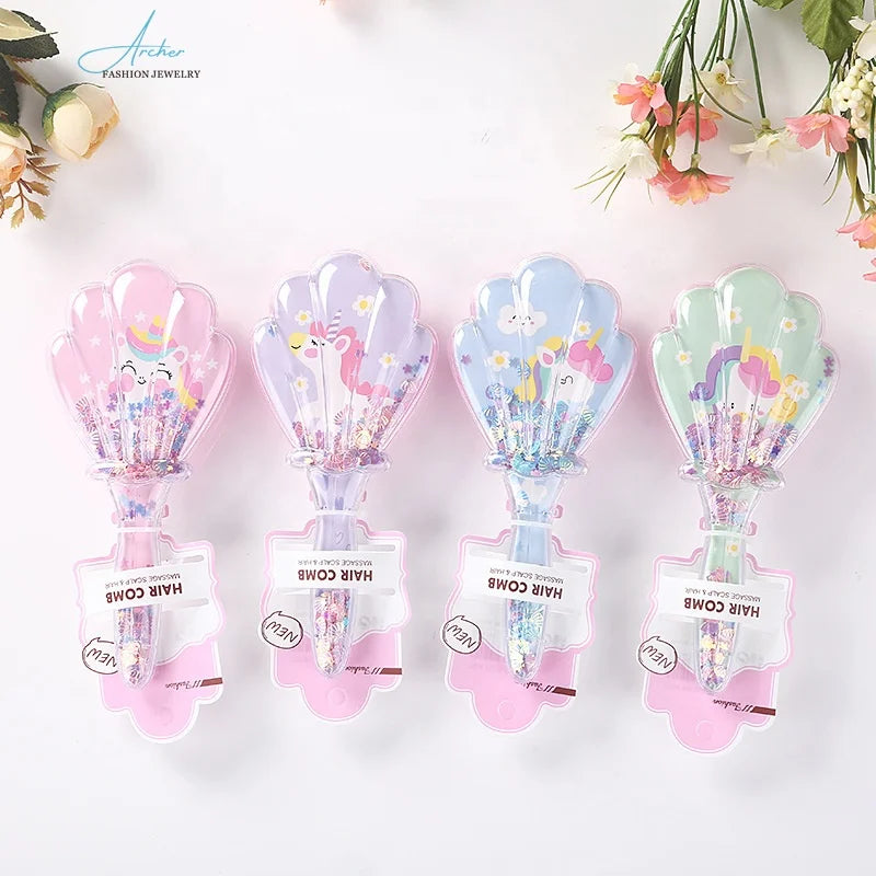 Cute Mini air Bag Comb pink air Cushion  Girls Style Small Comb INS Cartoon Portable Comb