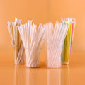 Individual Clean Paper Packaging Boba Juice Drinking Straw White Biodegradable Eco Friendly PLA Straws