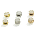 100pcs Round Soft Silicone Earring Backs Hooks Stoppers Copper Ring Hamburger Earnuts for Jewelry Making DIY Accessories