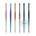 (JYKTT-A132-12 Inch) Long Chef Straight Tweezer Colorful Stainless Steel with Ridges for BBQ Plating Cooking Bartender