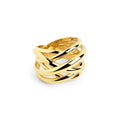 Fashion 18k Gold Plated Classic High Polishing Triple Cross Fashion Rings for Women Daily Party Handmade Jewelry Cheap Price