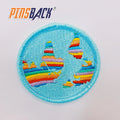 Wholesale Custom Embroidery Chenille Iron on logo Embroidered Heat Transfers Patches for Clothes velcro Badge Mountain Patch