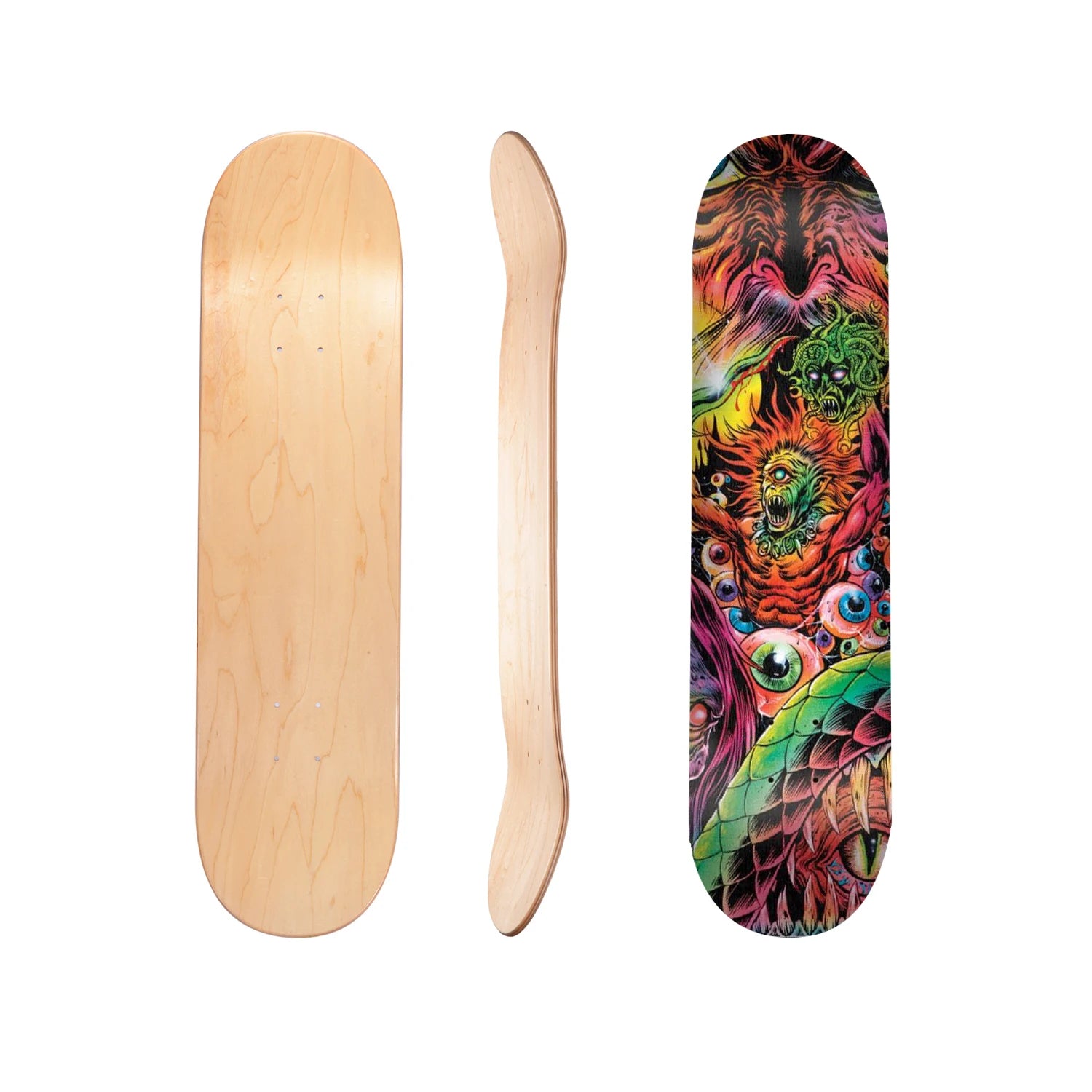 Wholesale DIY Pattern Professional 7 Ply Maple Blank Skateboard Decks