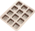 12 Cavity Non-Stick Square Muffin Pan Bakeware Mold Brownie Cake Mould Pan