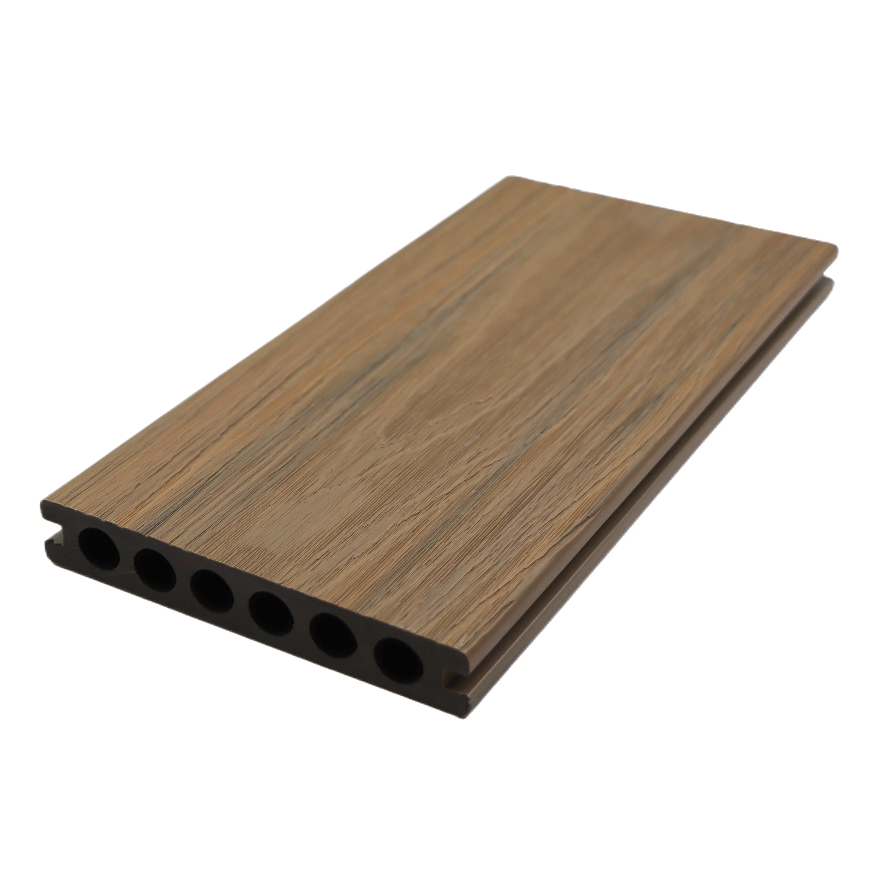 Modern Wood Composite Interlocking Decking Tiles Waterproof and Anti-Slip for Outdoor Patio Garden & Terrace Brushed Finish