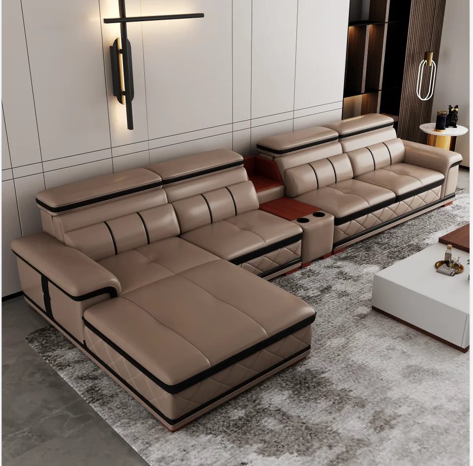 Chesterfield Living Room Furniture Sectional Sofa Set L Shape Sofa