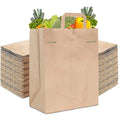 Reusable Environment-friendly Large-capacity Grocery Supermarket Vegetable Packaging Kraft Paper Bag Flat Handle