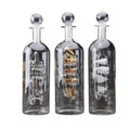 High Borosilicate Glass Handmade Blown Ship in Bottle Ornament with Wood Base