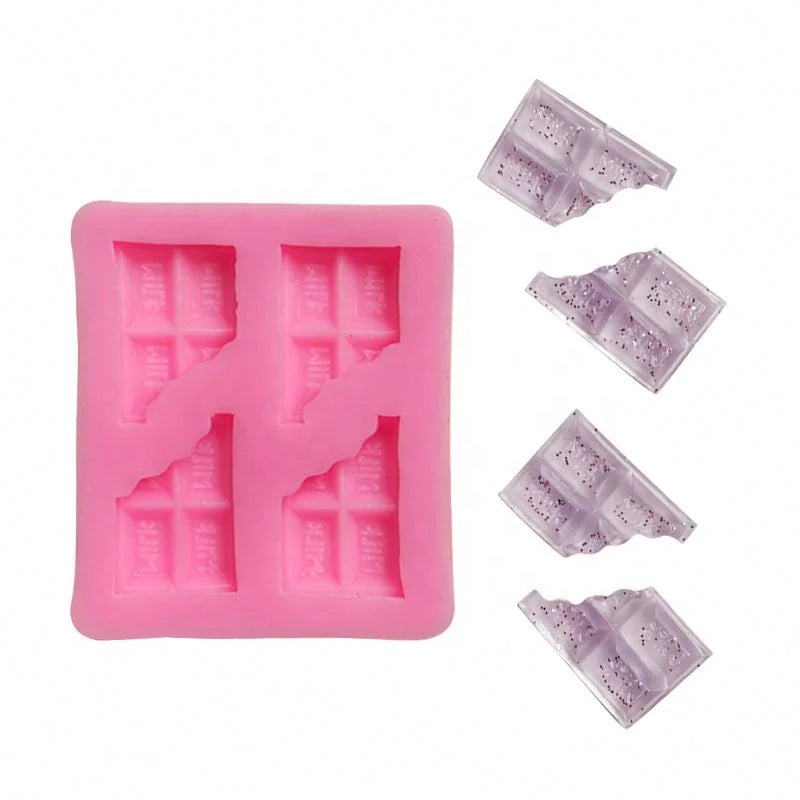 Hengya Silicone Chocolate Mold With Broken Chocolate Bars Shape. Silicone Sugar Lace Mold 3D Fondant Mermaid Tail Cake Tools